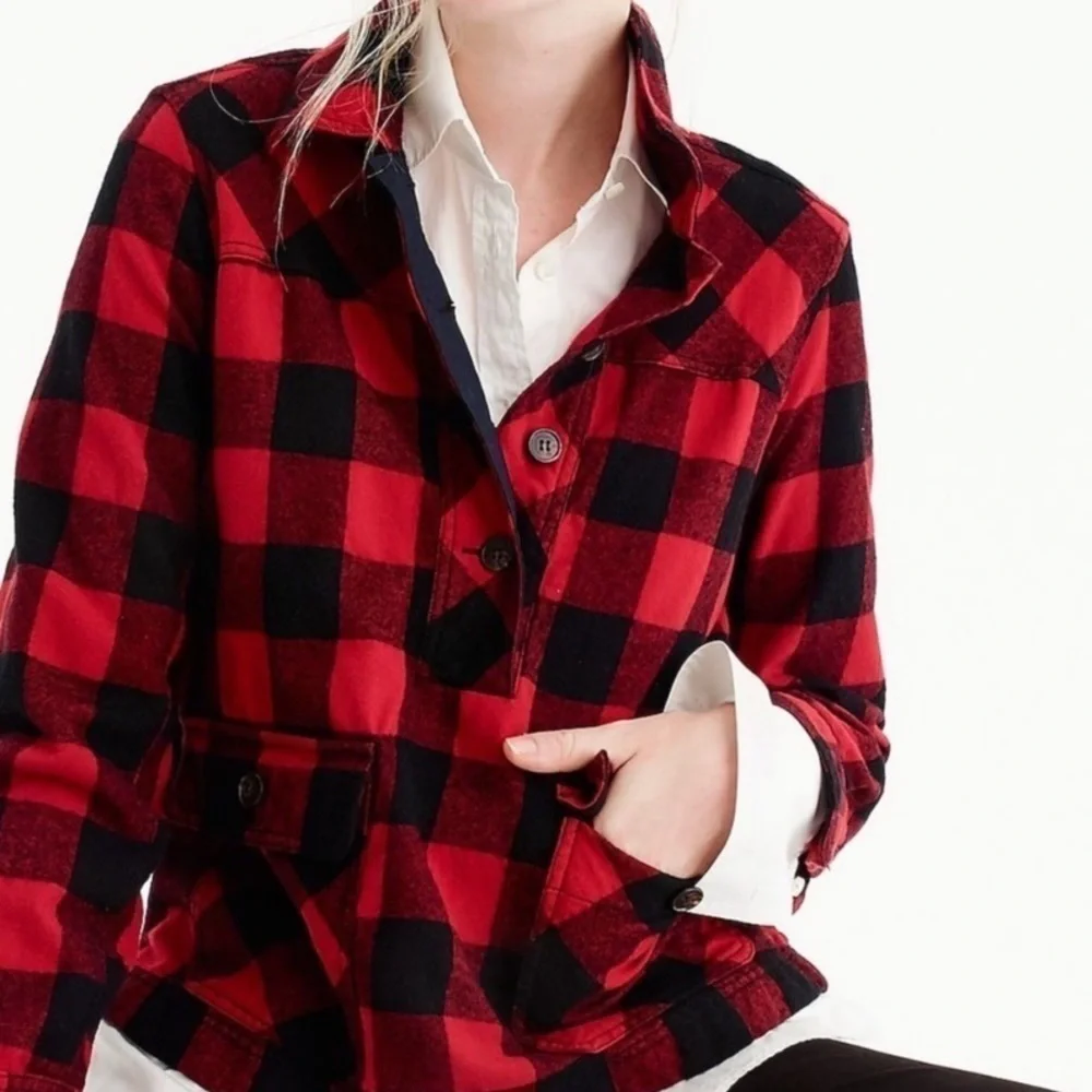 J.Crew Buffalo Plaid Shacket Shirt Jacket XS